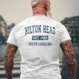 Hilton Head South Carolina Sc Vintage Sports Navy Men's T-shirt Back Print Gifts for Old Men