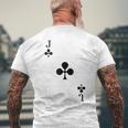 Hommealet De Trèfle Costume Carte À Jouer Carnaval Poker T-shirt imprimé au dos Cadeaux pour les vieillards