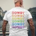 Howdy Gay Pride Flag Nashville For Lgbtq Tennessee Queer Men's T-shirt Back Print Gifts for Old Men