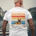 Hunde Papaatertag Geschenk Retro Deutscher Schäferhund T-Shirt mit Rückendruck Geschenke für alte Männer