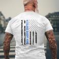 Husband Daddy Hero Police Officer Sheriff Deputy Father's Day Mens Back Print T-shirt Gifts for Old Men