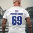 Iceland Sauf Jersey 69 Mallorca Sauf Jersey Milf Hunterson S T-Shirt mit Rückendruck Geschenke für alte Männer