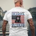 I'm A Dad Grandpa And A Veteran Flag Usa Father's Day Mens Back Print T-shirt Gifts for Old Men