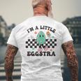 I'm A Little Eggstra Cute Bunny Eggs Happy Easter Day Men's T-shirt Back Print Gifts for Old Men