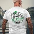 I'm Not Irish But Kiss Me Anyway St Patrick's Skeleton Men's T-shirt Back Print Gifts for Old Men