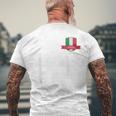 Italienische Flagge Buchstabe I Und A Italien Italia Rot T-Shirt mit Rückendruck Geschenke für alte Männer