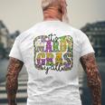 It's Mardi Gras Y'all Parade Festival Beads Mask Feathers Men's T-shirt Back Print Gifts for Old Men