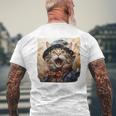 Javanese Cat Singing Top-Hat Birthday Party Graphic Men's T-shirt Back Print Gifts for Old Men