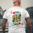 Jeu De Cartes De Poker En Forme De Cœur Roi Pour Déguisement De Carnaval T-shirt imprimé au dos Cadeaux pour les vieillards