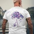 Keep Memories Alive Purple Elephant Alzheimer's Awareness Men's T-shirt Back Print Gifts for Old Men