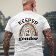 Keeper Of The Gender Rainbow Gender Reveal Baby Shower Mens Back Print T-shirt Gifts for Old Men