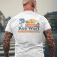 Key West Florida Beach Vintage Spring Break Vacation Retro Men's T-shirt Back Print Gifts for Old Men