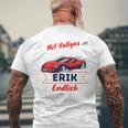 Kinder Endlich Schulkind Erik Personalised First Day Of School 2024 T-Shirt mit Rückendruck Geschenke für alte Männer