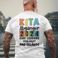 Kinder Kita Abgänger 2024 Schulkind Einschulung Schule Letzter Tag T-Shirt mit Rückendruck Geschenke für alte Männer