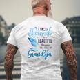 I Know Heaven Is A Beautiful Because They Have My Grandpa Beautiful Blue Butterflies Mens Back Print T-shirt Gifts for Old Men
