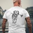 Lacrosse Dog Vintage Retro Lacrosse Stick Men's T-shirt Back Print Gifts for Old Men