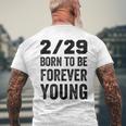 Leap Year Birthday Forever Young Leapling Men's T-shirt Back Print Gifts for Old Men