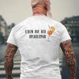 Leben Auf Der Aperolsspur Party Fun Summer Spritz Drink T-Shirt mit Rückendruck Geschenke für alte Männer