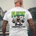 Leprechaun Weight Lifter Irish Workout Gym Men's T-shirt Back Print Gifts for Old Men