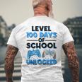 Level 100 Days Of School Unlocked Gamerideospiele Jungen T-Shirt mit Rückendruck Geschenke für alte Männer