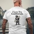 I Love You California Bear State Hug Mens Back Print T-shirt Gifts for Old Men