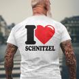 I Love Schnitzel Ich Liebe Schnitzel Schnitzel T-Shirt mit Rückendruck Geschenke für alte Männer