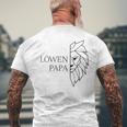 Löwen Papa S T-Shirt mit Rückendruck Geschenke für alte Männer