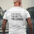 Magician Man Myth The Legend Men's T-shirt Back Print Gifts for Old Men