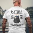 Matura Abschluss Katze Matura Abschied Matura Geschafft T-Shirt mit Rückendruck Geschenke für alte Männer