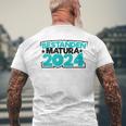 Maturafeier Maturareise Maturaparty Matura Bestanden 2024 T-Shirt mit Rückendruck Geschenke für alte Männer