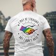 I May Be Straight But I Don't Hate Lgbtqia Ally Pride Men's T-shirt Back Print Gifts for Old Men