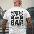 Meet Me At The Bar Weightlifter Bodybuilder Gym Mens Back Print T-shirt Gifts for Old Men