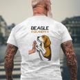Mens Beagle Grandpa Dog Dad Mens Back Print T-shirt Gifts for Old Men