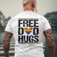 Mens Free Dad Hugs Lgbtq Pride Stepfather Daddy Papa Mens Back Print T-shirt Gifts for Old Men