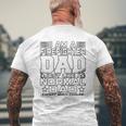 Mens Firefighter Dad Firefighter Father's Day Mens Back Print T-shirt Gifts for Old Men