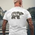 Men's Papa Camping Bear Top Camper Grandpa For Men Mens Back Print T-shirt Gifts for Old Men