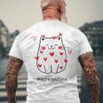 Meowentine Cute Cat Valentine Day 2023 Cute Men's T-shirt Back Print Gifts for Old Men