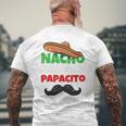 Nacho Average Papacito Mexican Father Day Apparel Latino Dad Mens Back Print T-shirt Gifts for Old Men