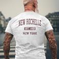 New Rochelle New York Ny Vintage Athletic Sports Men's T-shirt Back Print Gifts for Old Men