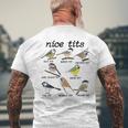 Nice Tits Bird Watching Tit Birds Birdwatcher Men's T-shirt Back Print Gifts for Old Men