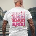 Nicki Personalized Name I Love Nicki Vintage Men's T-shirt Back Print Gifts for Old Men