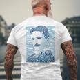 Nikola Tesla Illustration Por Glitschika s Camiseta Hombre Estampado Espalda Regalos para ancianos
