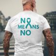 No Means No Sexual Assault Awareness Month Men's T-shirt Back Print Gifts for Old Men