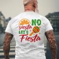 No Siesta Let's Celebrate Mexican Maracas Sombrero T-Shirt mit Rückendruck Geschenke für alte Männer