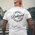 Officially Retired 2024 Retirement Party Men's T-shirt Back Print Gifts for Old Men