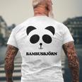 Panda-Gesicht Kurzärmliges Herren-T-Kurzärmliges Herren-T-Shirt Bambusbjörn, Witzig & Unisex Weiß Geschenke für alte Männer