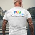 Papa Die Original-Suchmaschine Lustigeratertag T-Shirt mit Rückendruck Geschenke für alte Männer