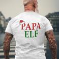 Papa Elf Dad Christmas For Dad Good For Dad Mens Back Print T-shirt Gifts for Old Men