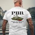 Pbr Brown Water Navy Mens Back Print T-shirt Gifts for Old Men