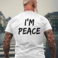 I Come In Peace I'm Peace Matching Couples Men's T-shirt Back Print Gifts for Old Men